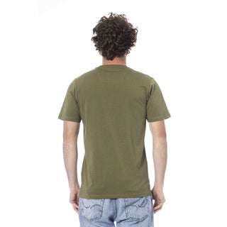 Green Cotton Men T-shirt