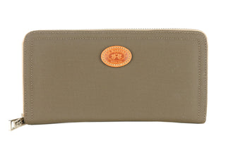 Chic Kaky Green Wallet With Leather Accents - Luxury for You