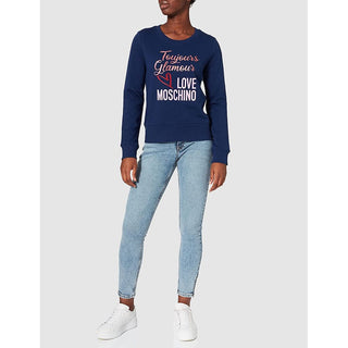 Chic Blue Emblem Sweatshirt - Luxury for You