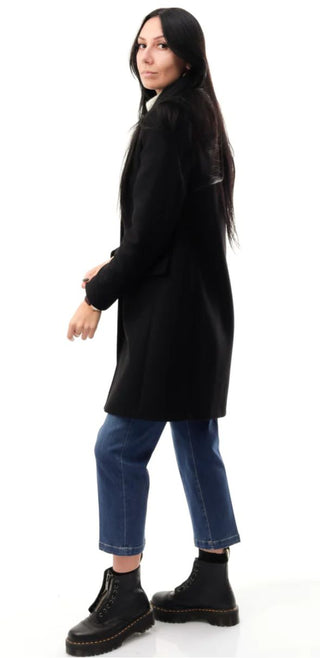 Black Wool Women Coat