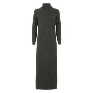 Elegant Gray High Collar Dress Trio-blend - Luxury for You