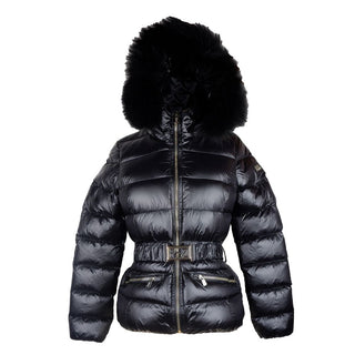 Elegant Black Nylon Jacket With Murmasky Fur - Luxury for You