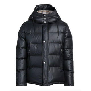 Elegant Black Padded Jacket With Removable Hood - Luxury for You