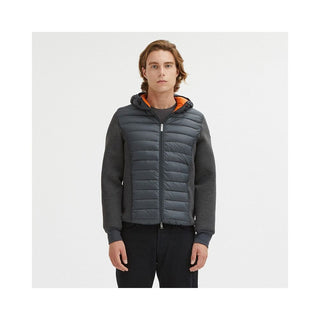 Elegant Grey Goose Down Puffer Jacket