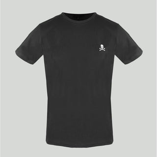 Elite Black Cotton T-shirt With Signature Embroidery