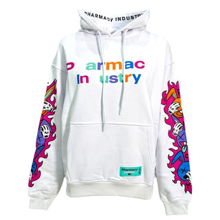 Chic Cotton Hoodie With Graphic Sleeve Prints