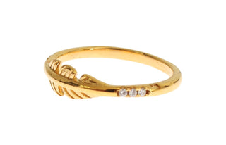 Elegant Gold Plated Sterling Silver Cz Ring - Luxury for You