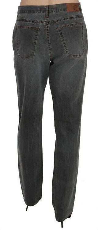 Chic Gray Mid Waist Straight Leg Jeans - Luxury for You