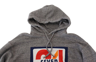 Gray Logo Print Cotton Hoodie Sweatshirt Sweater