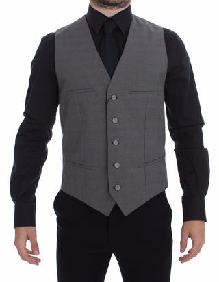 Elegant Gray Slim Fit Dress Vest - Luxury for You