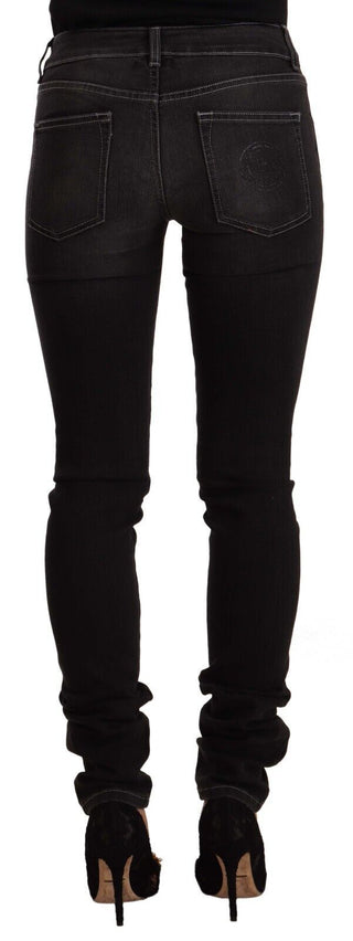 Chic Slim-fit Black Washed Jeans