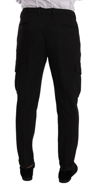 Sleek Skinny Cargo Pants In Timeless Black