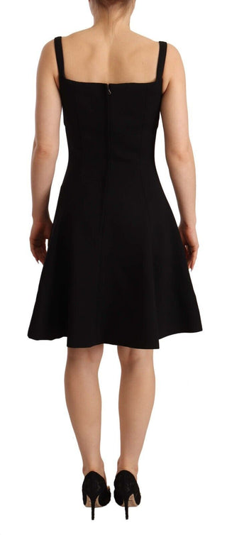 Elegant A-line Sheath Dress In Black