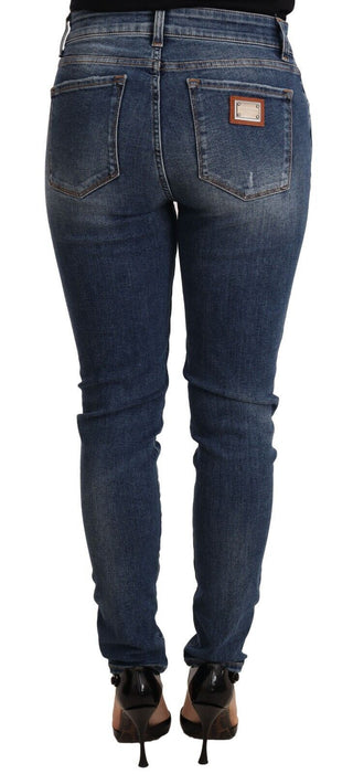 Elegant Slim-fit Distressed Skinny Jeans