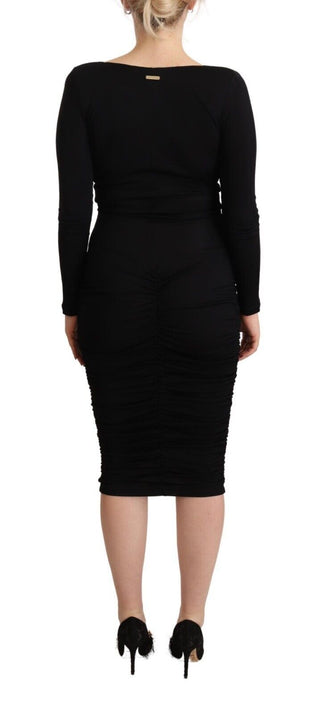 Elegant Black Sheath Dress With Sweetheart Neckline