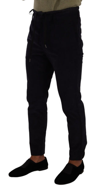 Slim Fit Luxe Corduroy Pants In Dark Blue