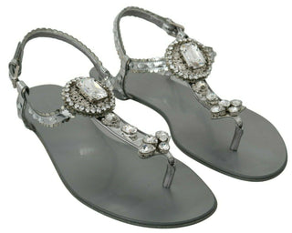 Elegant Silver Flats With Crystal Embellishments - Luxury for You