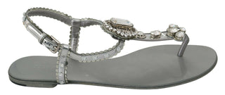 Elegant Silver Flats With Crystal Embellishments - Luxury for You