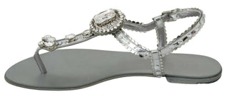 Elegant Silver Flats With Crystal Embellishments - Luxury for You