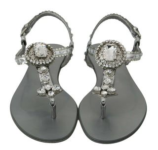 Elegant Silver Flats With Crystal Embellishments - Luxury for You