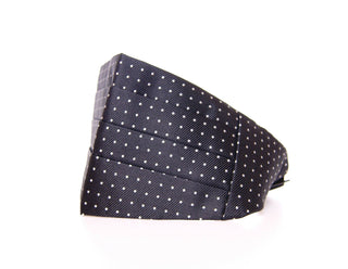 Elegant Black Silk Polka Dot Cummerbund - Luxury for You