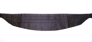 Elegant Black Silk Polka Dot Cummerbund - Luxury for You