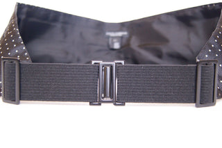 Elegant Black Silk Polka Dot Cummerbund - Luxury for You