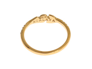 Elegant Gold Plated Sterling Silver Cz Ring - Luxury for You