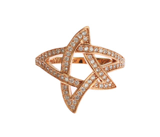 Pink Gold Plated Silver Cz Crystal Ring - Luxury for You