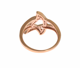 Pink Gold Plated Silver Cz Crystal Ring - Luxury for You