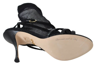 Chic Black Mesh Stiletto Sandals - Luxury for You