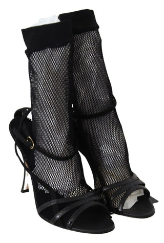 Chic Black Mesh Stiletto Sandals - Luxury for You