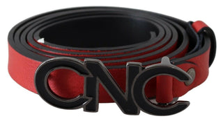 Elegant Red Leather Waist Belt - Luxury for You