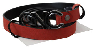 Elegant Blood Red Leather Belt - Luxury for You