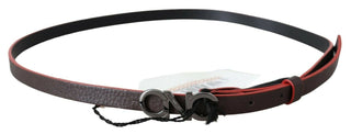 Maroon & Black Italian Leather Fashion Belt - Luxury for You