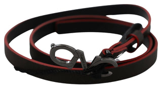 Maroon & Black Italian Leather Fashion Belt - Luxury for You