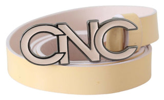 Chic Beige Logo Leather Belt - Luxury for You