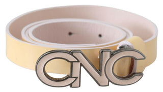 Chic Beige Logo Leather Belt - Luxury for You