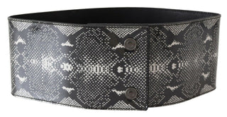 Classic Snakeskin Motif Leather Belt - Luxury for You