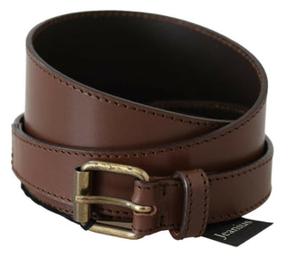 Chic Brown Leather Fashion Belt With Bronze-tone Hardware - Luxury for You