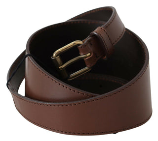 Chic Brown Leather Fashion Belt With Bronze-tone Hardware - Luxury for You