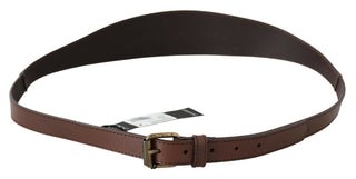 Chic Brown Leather Fashion Belt With Bronze-tone Hardware - Luxury for You