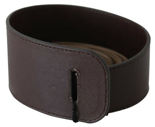 Elegant Dark Brown Braided Leather Belt - Luxury for You