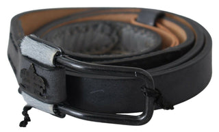 Elegant Black Braided Leather Belt - Luxury for You