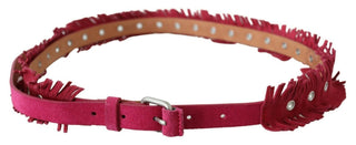 Elegant Maroon Double Buckle Leather Belt - Luxury for You