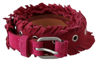 Elegant Maroon Double Buckle Leather Belt - Luxury for You