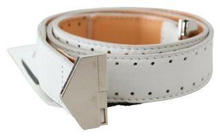 Elegant White Leather Fashion Belt - Luxury for You