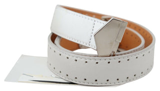 Elegant White Leather Fashion Belt - Luxury for You