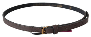 Elegant Brown Leather Fashion Belt With Gold-tone Buckle - Luxury for You