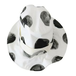 Polka Dot Cotton Bucket Hat - White & Black - Luxury for You